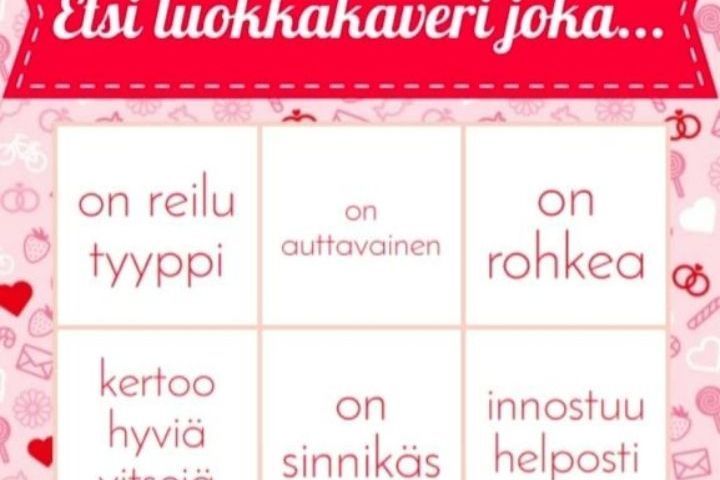 Top 37+ imagen ystävänpäivä bingo