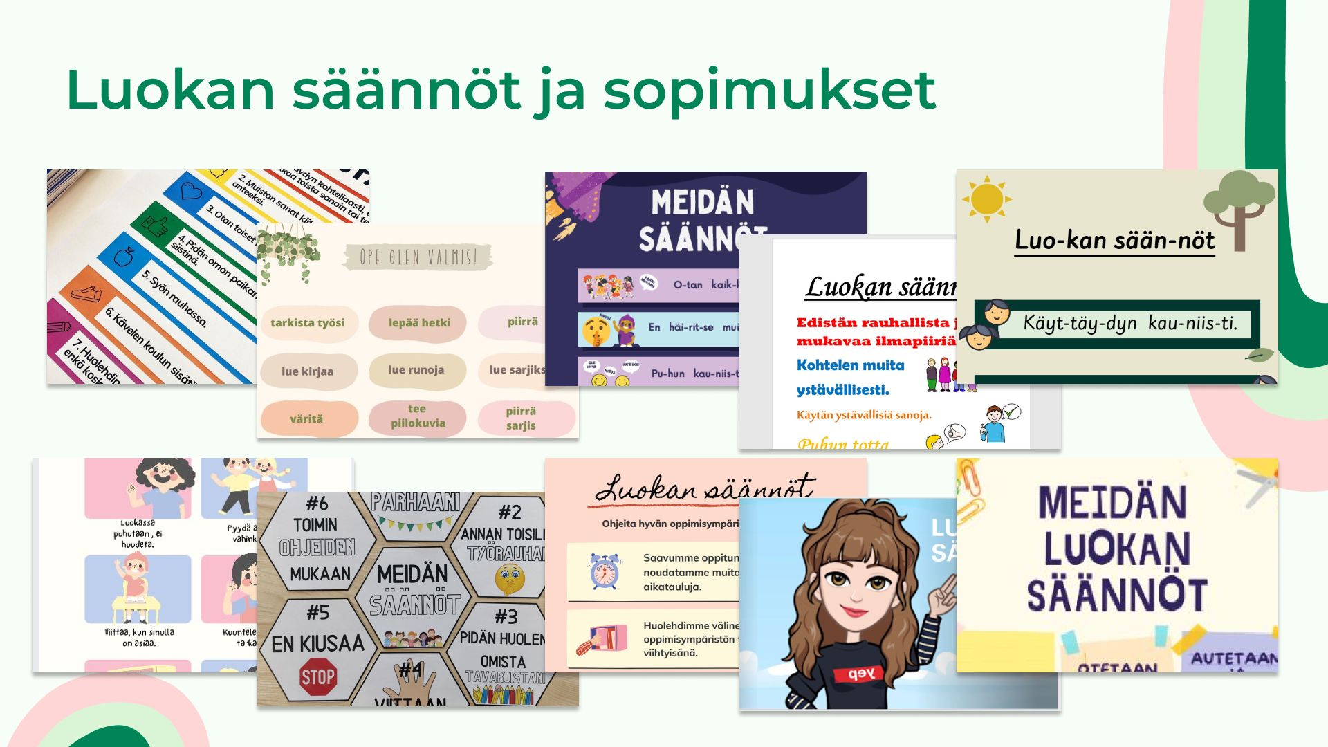 Luokan Säännöt Ja Sopimukset