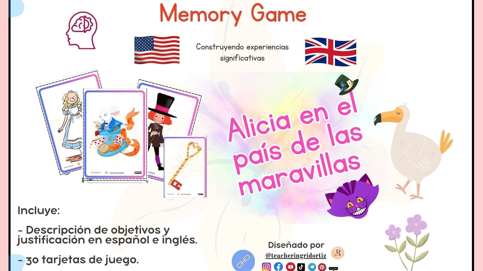 Memory Game. Alicia en el país de las maravillas – Freeed.com