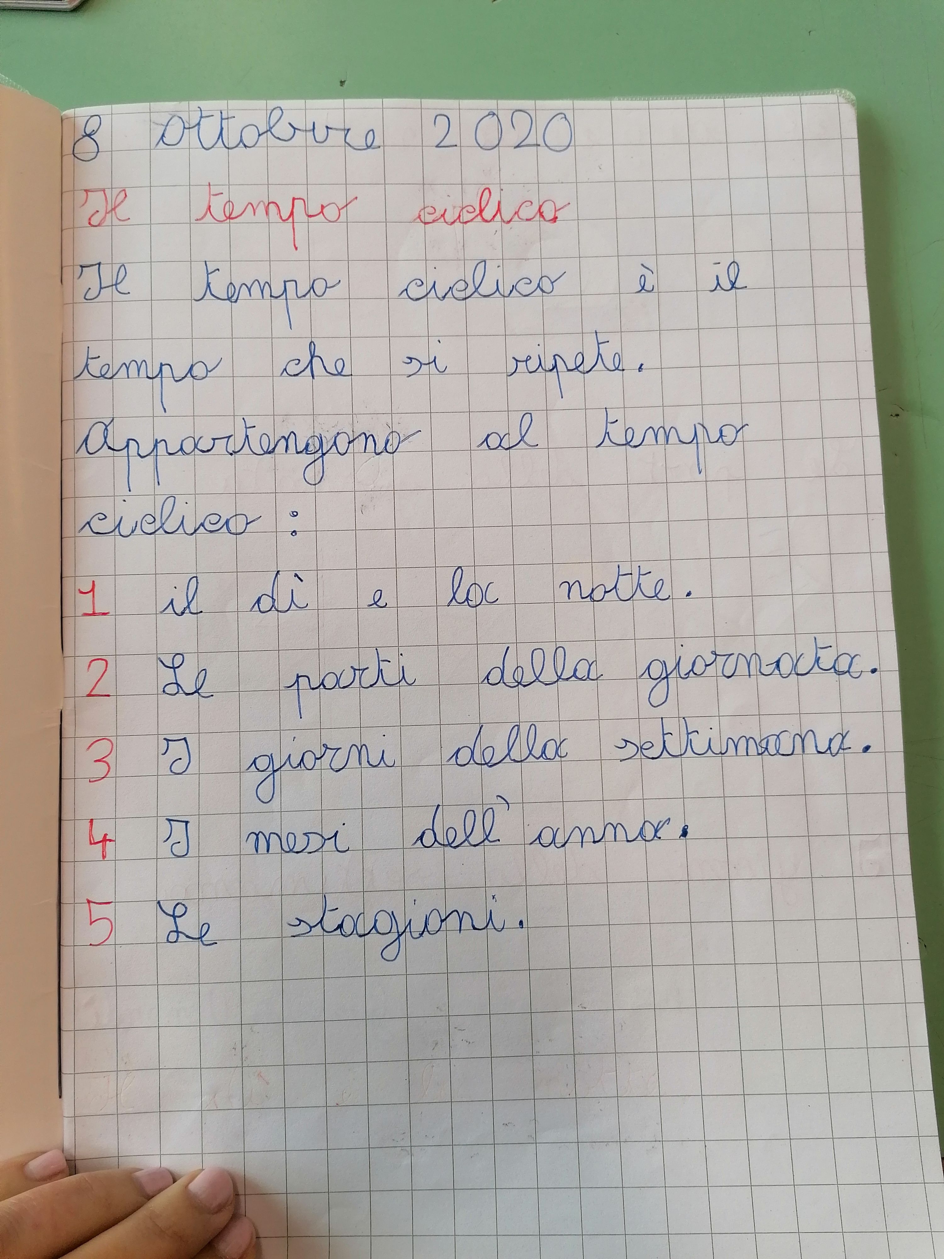 TEMPO LINEARE e TEMPO CICLICO: percorso di storia per le classi prime e  seconde