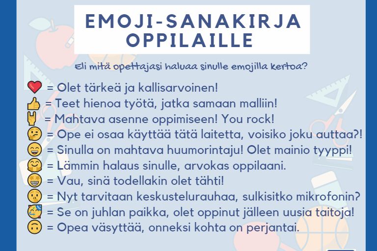 Emojit etäopetuksessa – 