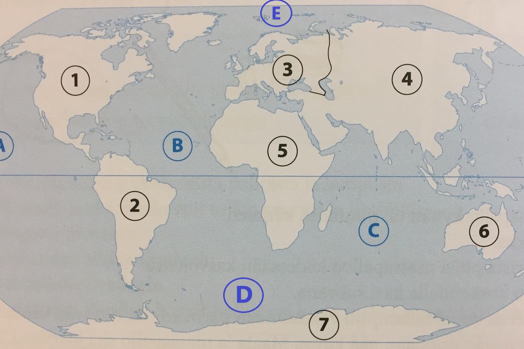 Pisara 5 Forms-minikoe: Mantereet, valtameret, ilmansuunnat,  ilmastodiagrammi – 